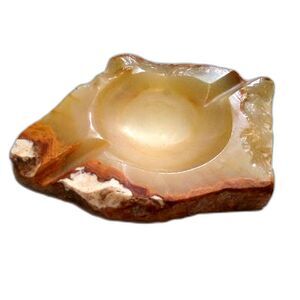 Vintage Agate Marble MCM Ashtray 4"